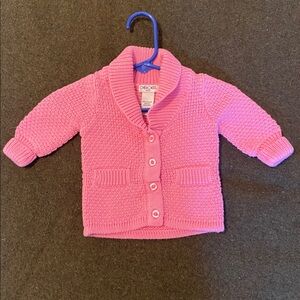Cherokee Baby Pink Knit Cardigan